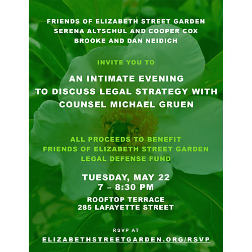 Friends of Elizabeth Street Garden - an Evening Discussion