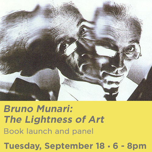The Lightness of Art Bruno Munari - Book launch & Panel