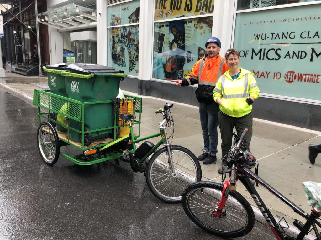 Reclaimed Organics hauls compost by bicycle