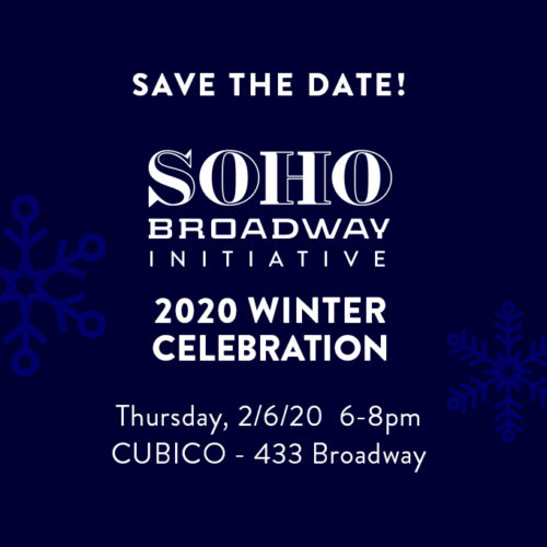 Save the Date for SoHo Broadway Initiatives Winter Celebration