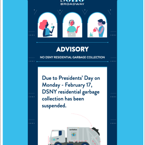 No DSNY Residential Garbage collection on February 17th-President's Day