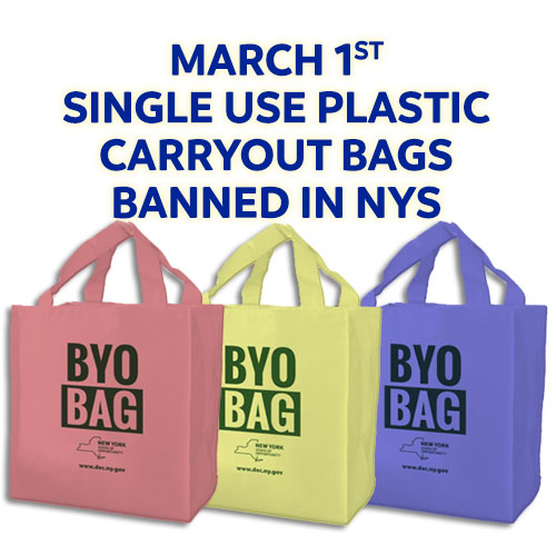 Starting March 1, 2020, a new bag waste reduction law will take effect in New York State