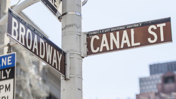Broadway & Canal signs