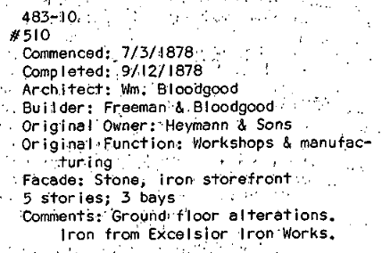 510 Broadway Description in the SoHo Cast Iron Historic District Designation Report