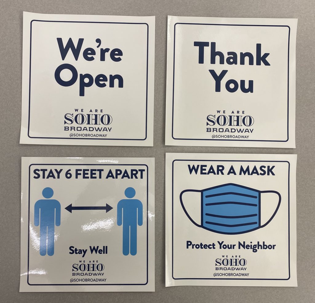 Window cling signs