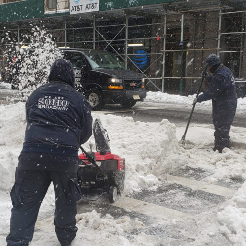 Clean Team clearing snow in 2021