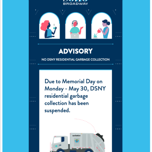 No DSNY Garbage Collection on Memorial Day 2022 Poster