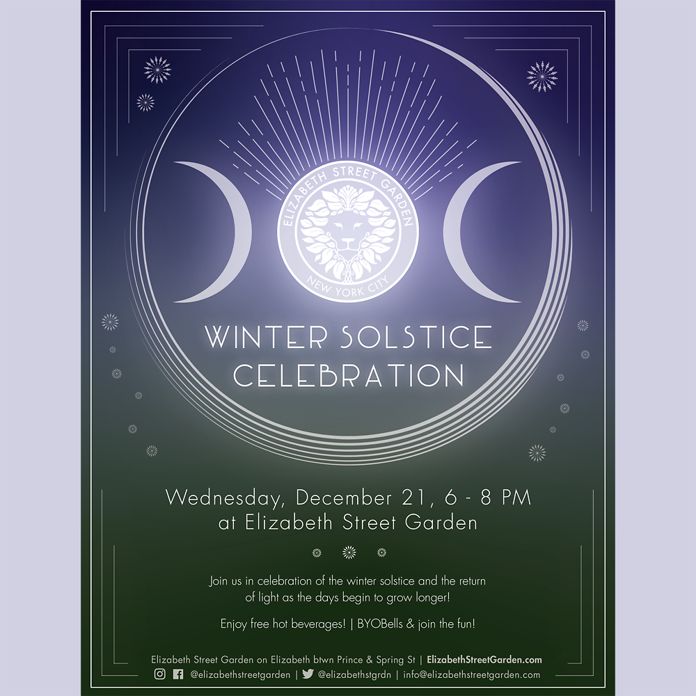 Winter Solstice Celebration at Elizabeth Street Garden 2022