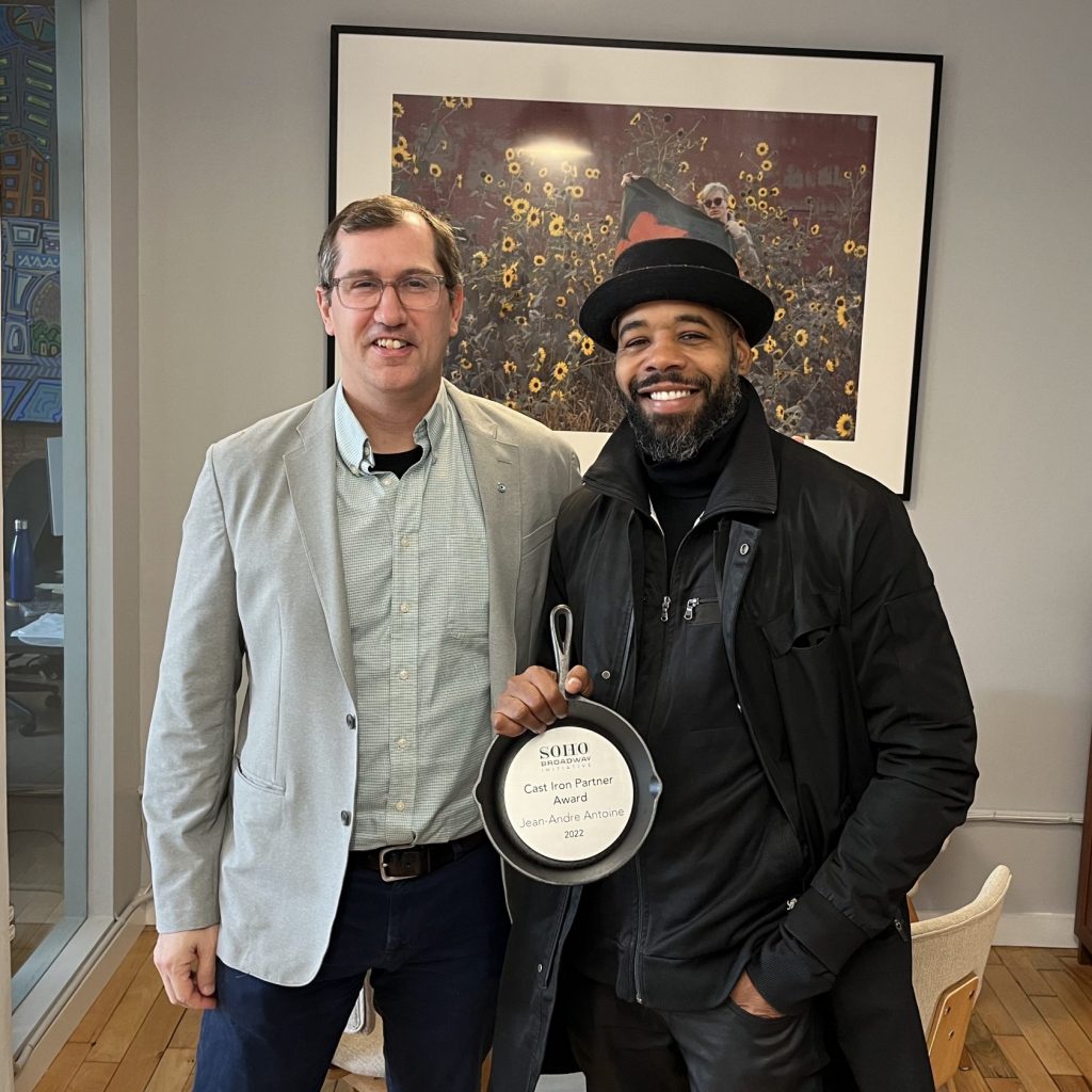 Jean-Andre Antoine Receives Cast Iron Partner Award from Mark Dicus