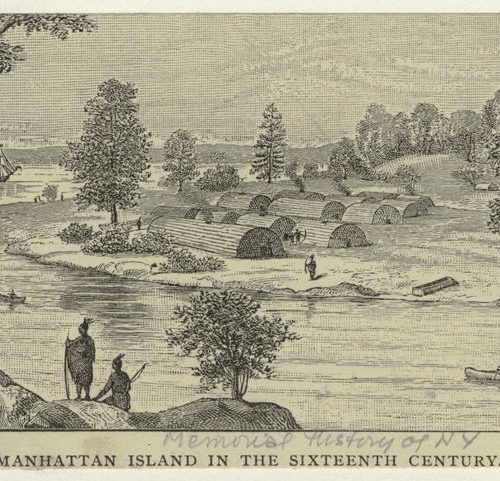 Historic image of Manhattan from the 16th Century.