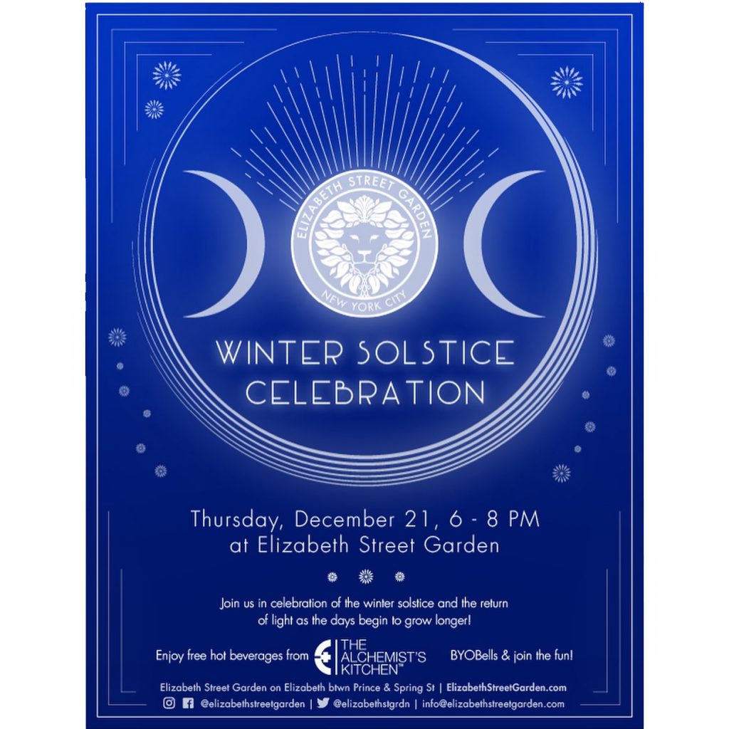 Winter Solstice Celebration at Elizabeth Street Garden