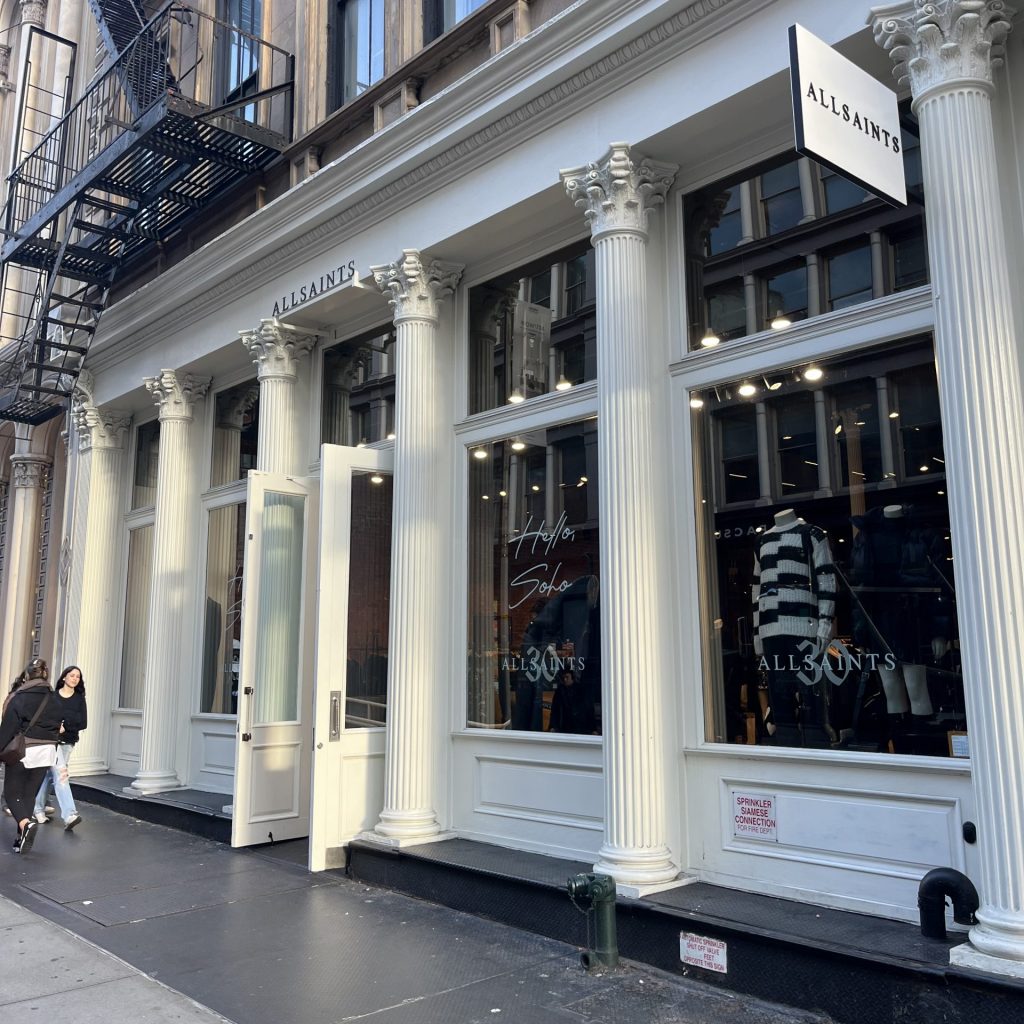 Allsaints storefront