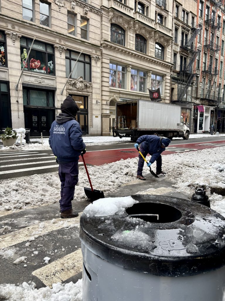 Clean Team snow removal on Broadway