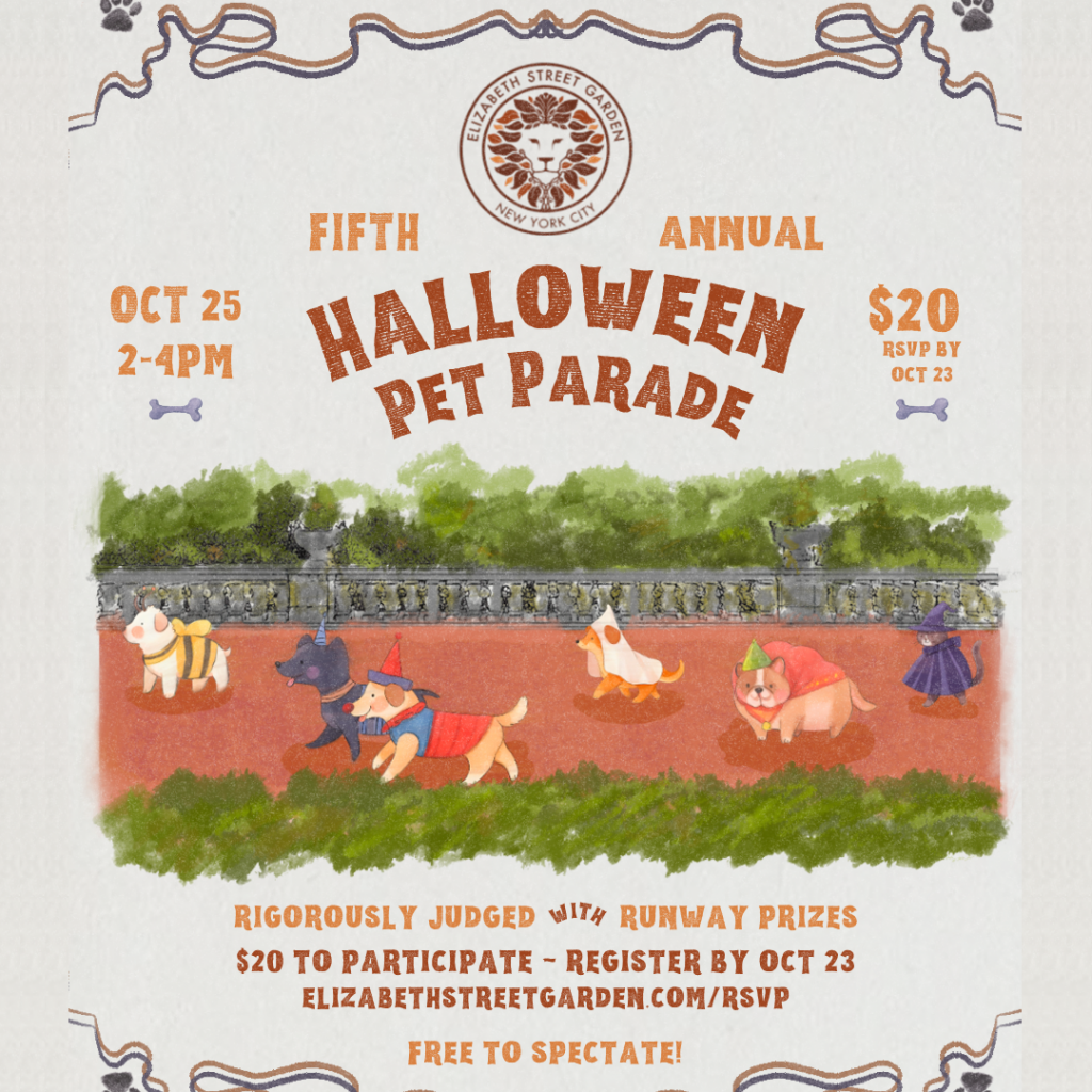 5th Annual Halloween Pet Parade at Elizabeth Street Garden