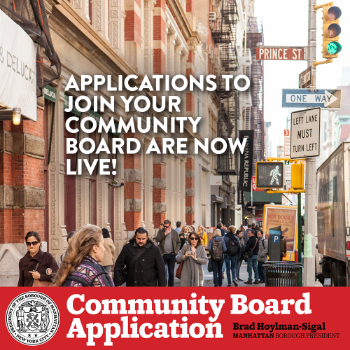 Community Board Application 2026 Brad Hoylman-Sigal Manhattan Borough President