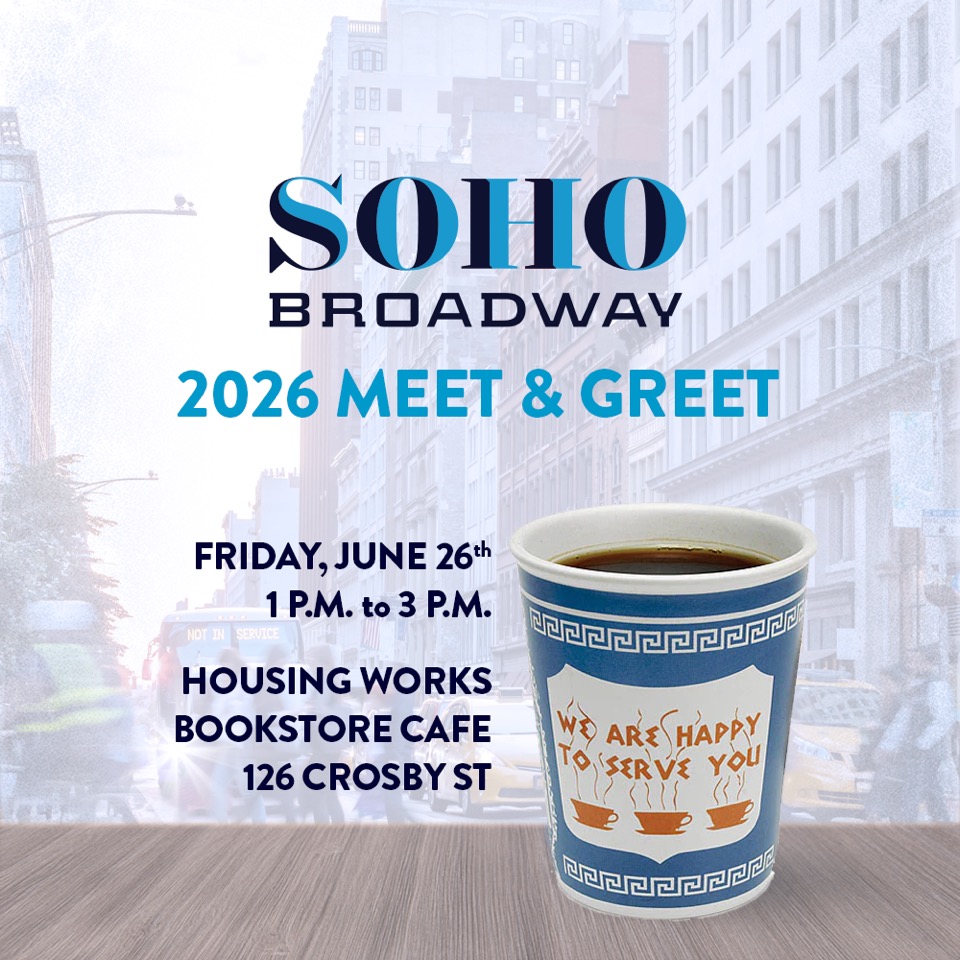SoHo Meet and Greet - Friday June 26th 1-3 at Housing Works Bookstore Cafe 126 Crosby St
