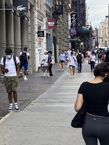 The streets are seeing more shoppers and foot traffic.